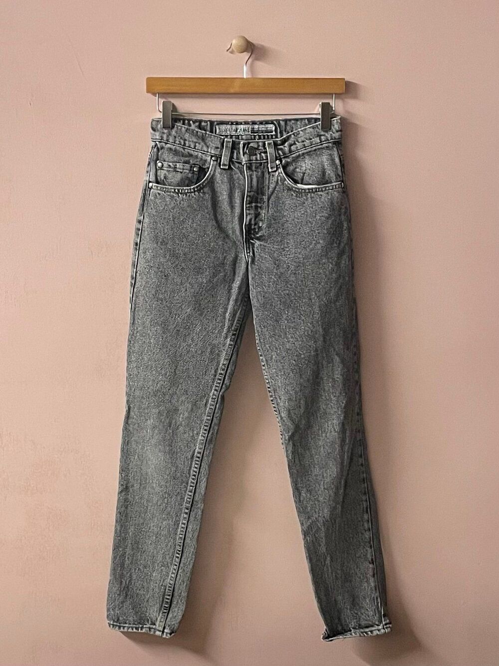 Vintage Levi’s 512 Silver Tab Gray/Black Washed Mid Rise Jeans GUC